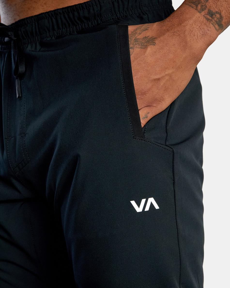Black Rvca Yogger Track II Men's Pants | TUSPQ63997