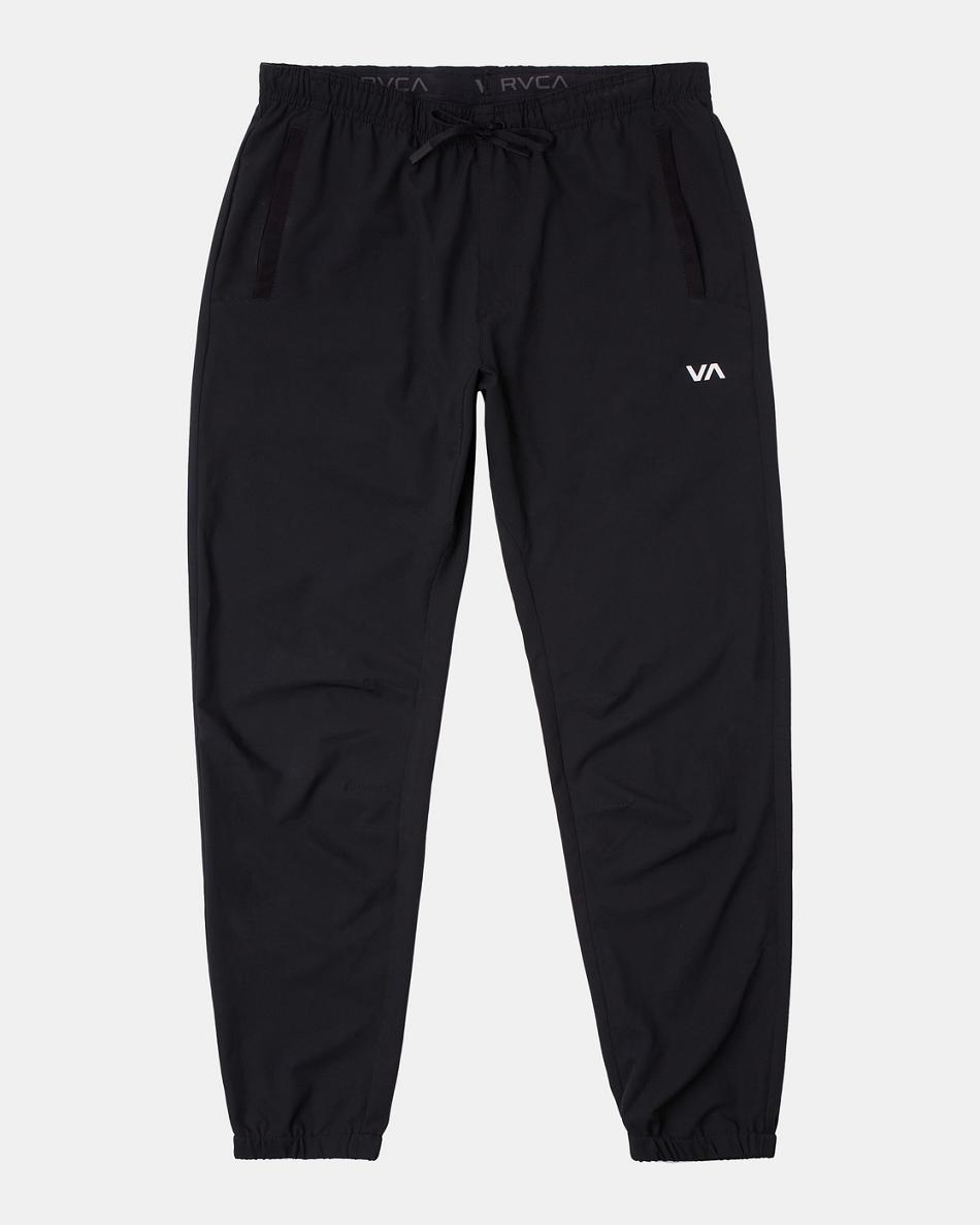 Black Rvca Yogger Track II Men\'s Pants | TUSPQ63997