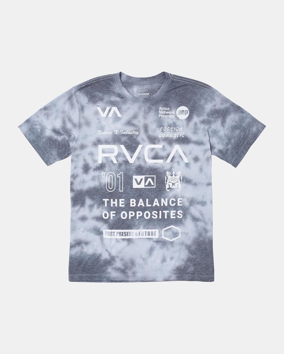 Black Tie Dye Rvca All Brand Workout Shirt Men\'s Short Sleeve | MUSHR82914