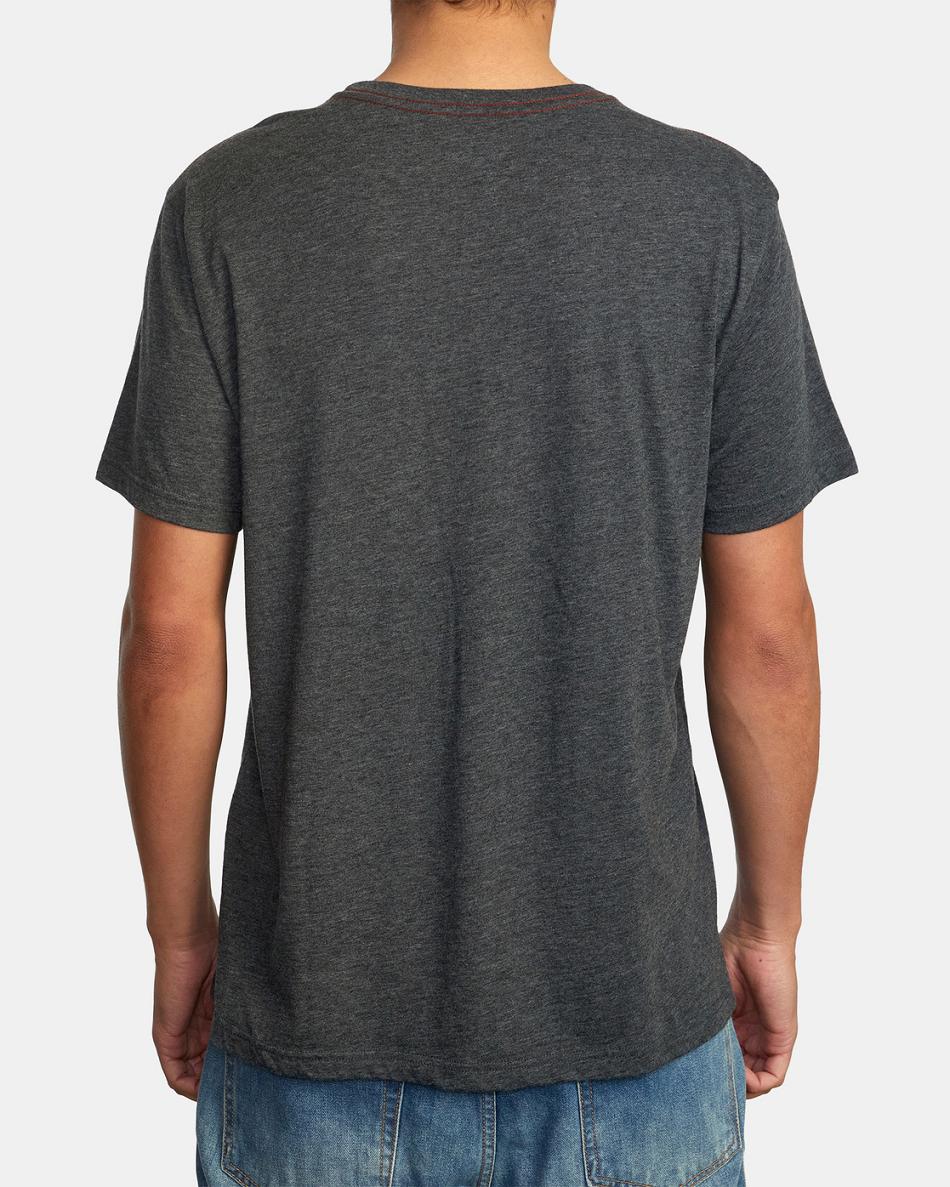 Black/White Rvca Big RVCA Tee Men's Short Sleeve | UUSND58830