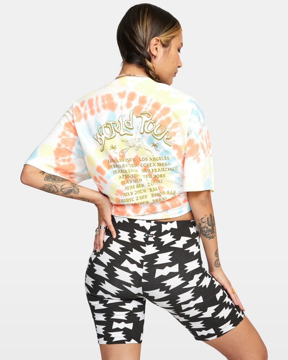 Black/White Rvca LP x KLW Push It Bike Women's Skirts | EUSVG93141