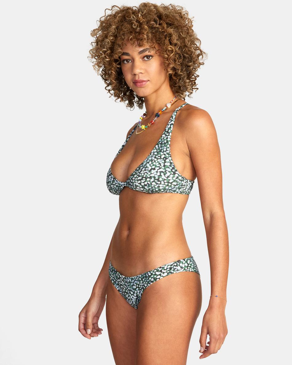 Blue Dust Rvca Daisy Jane Cheeky Women's Bikini Bottoms | USDYB96710
