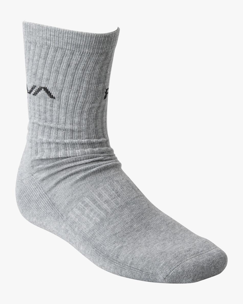 Blue Rvca 2 Pack Basic Logo Crew Men's Socks | USICD51370