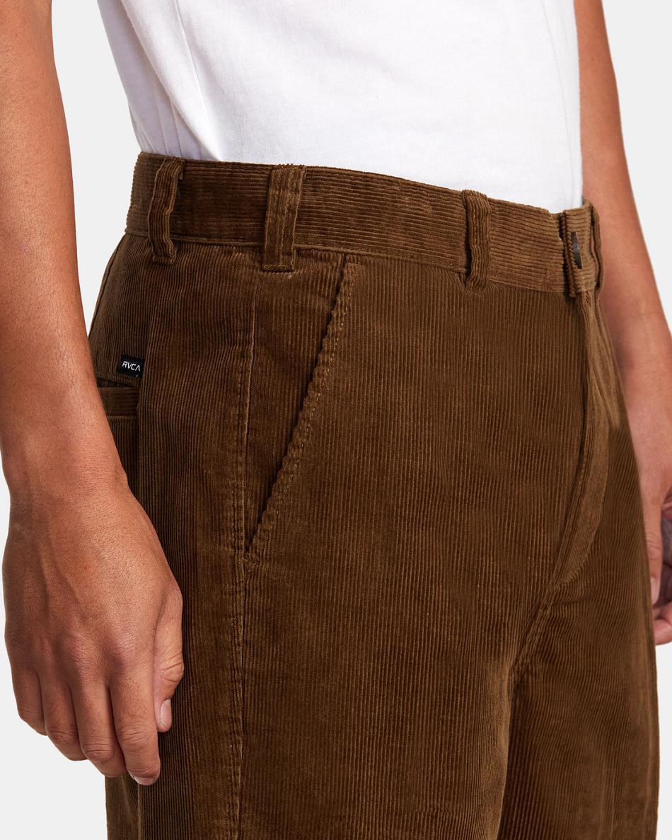 Bombay Brown Rvca Curren Cord Chino Men's Pants | USQCS53206