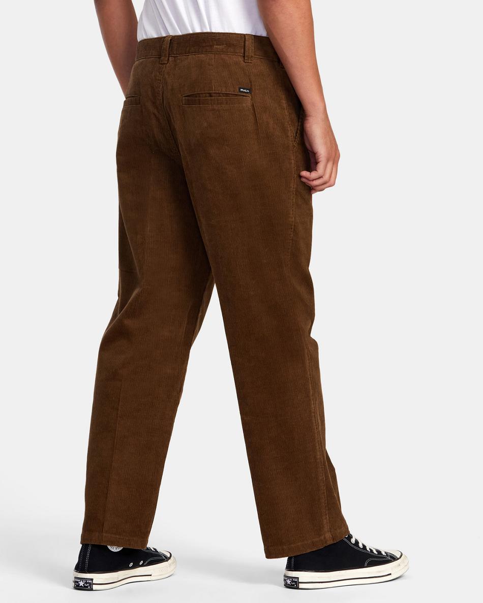 Bombay Brown Rvca Curren Cord Chino Men's Pants | USQCS53206