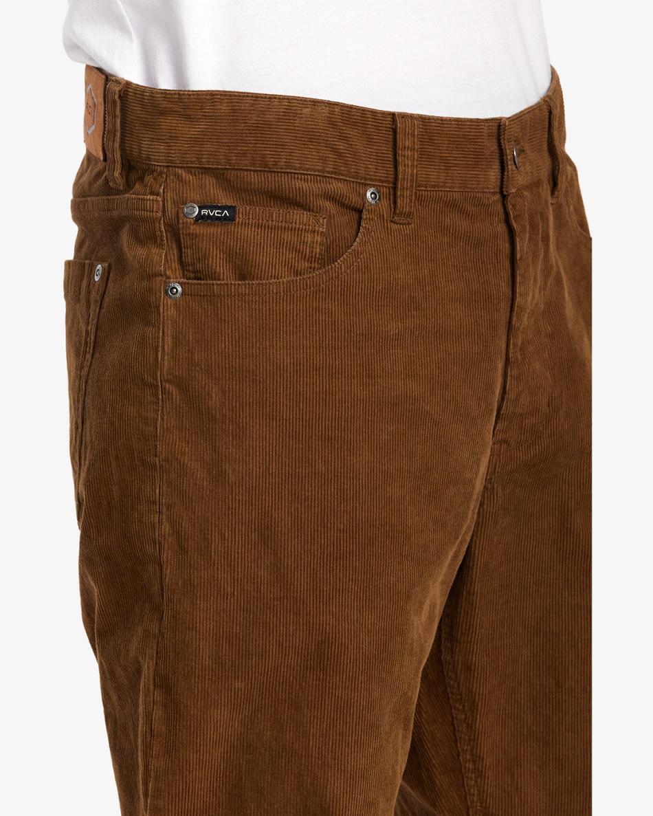 Bombay Brown Rvca Daggers Pigment Corduroy Men's Pants | MUSFT88093