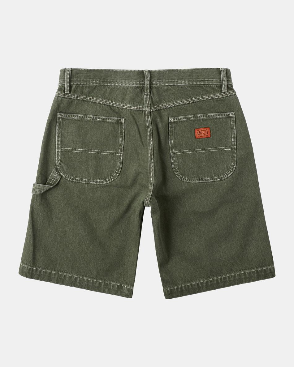 Cactus Wash Rvca Chainmail Denim Shorts Men's Jeans | SUSVO62005