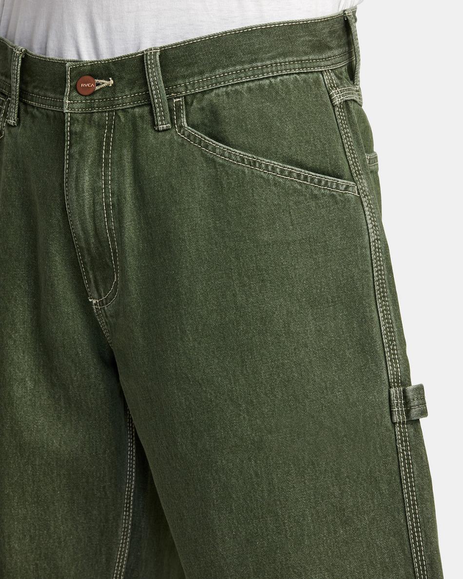 Cactus Wash Rvca Chainmail Denim Shorts Men's Jeans | SUSVO62005