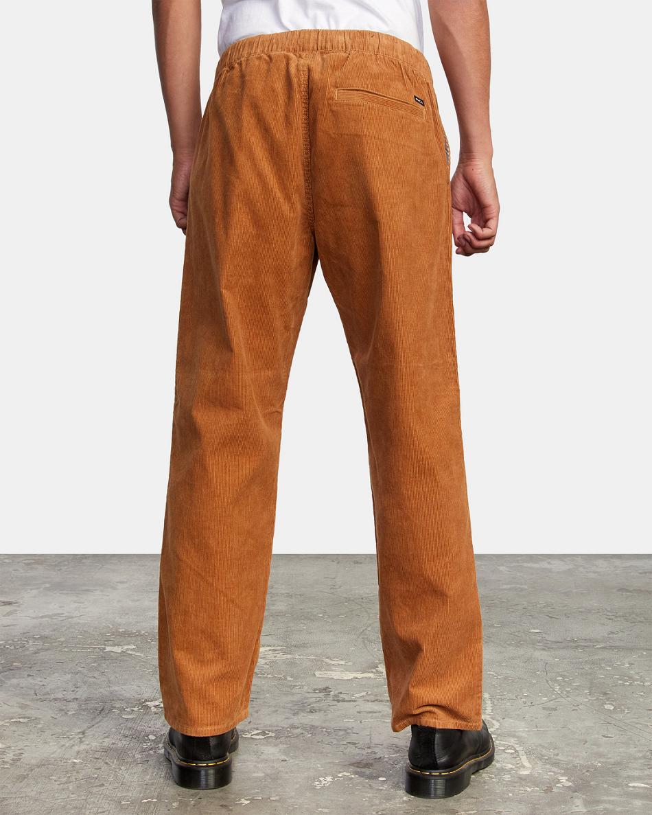 Camel Rvca Americana Elastic Cord Men's Pants | USEGJ42873