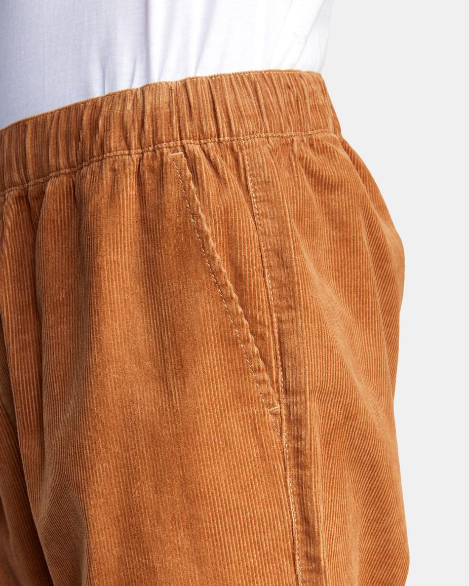 Camel Rvca Americana Elastic Cord Men's Pants | USEGJ42873