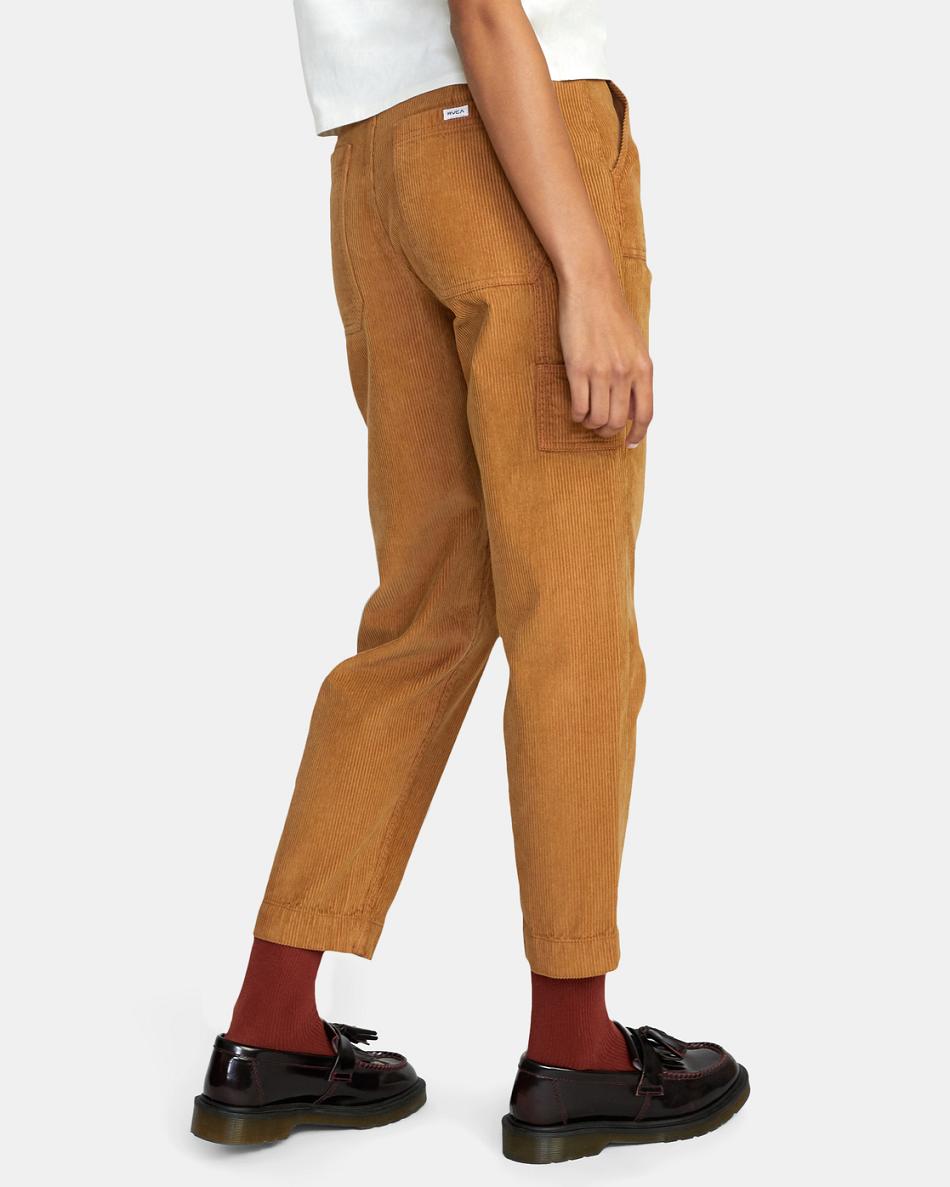 Camel Rvca Evolution Corduroy Women's Pants | YUSGT64009