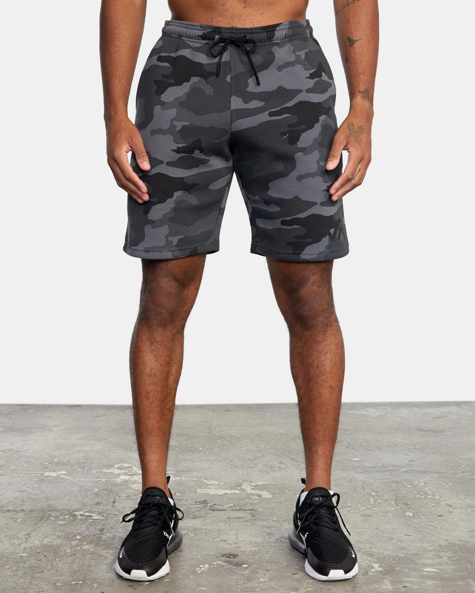 Camo Rvca Sport Elastic IV 19 Men's Shorts | YUSVQ81305