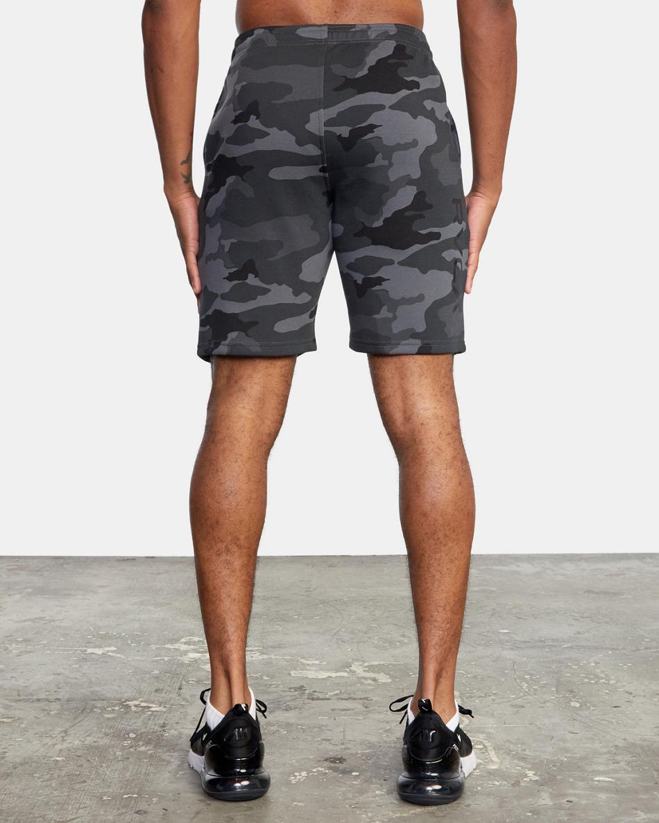 Camo Rvca Sport Elastic IV 19 Men's Shorts | YUSVQ81305