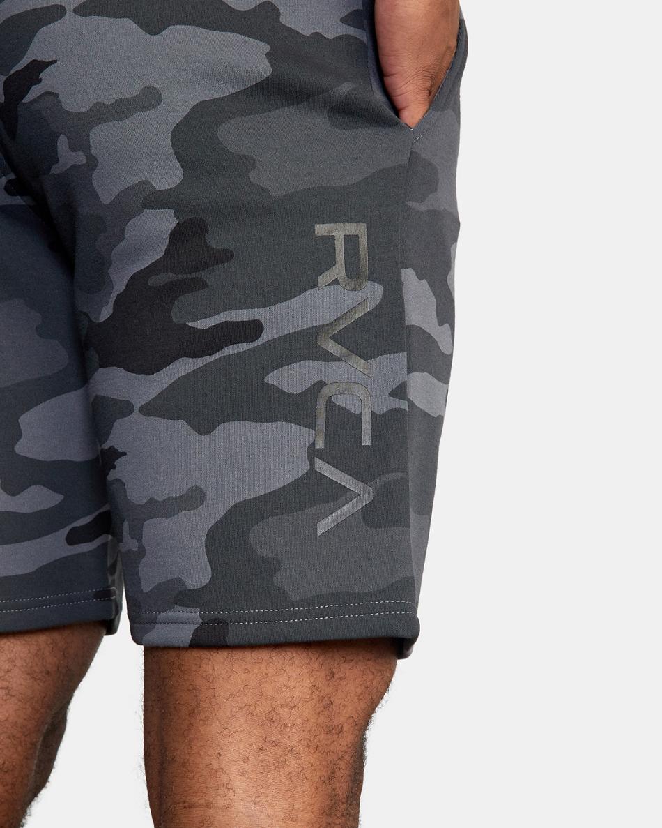 Camo Rvca Sport Elastic IV 19 Men's Shorts | YUSVQ81305