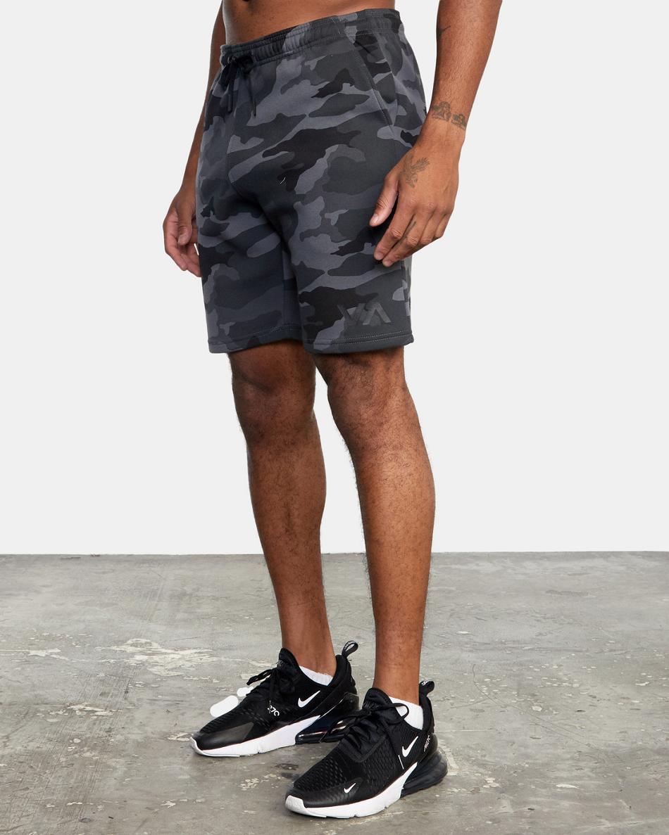 Camo Rvca Sport Elastic IV 19 Men's Shorts | YUSVQ81305