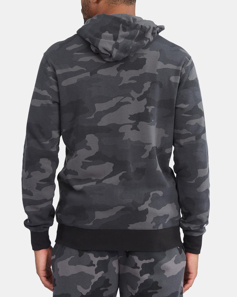 Camo Rvca Swift Zip-Up Men's Hoodie | AUSDF54344