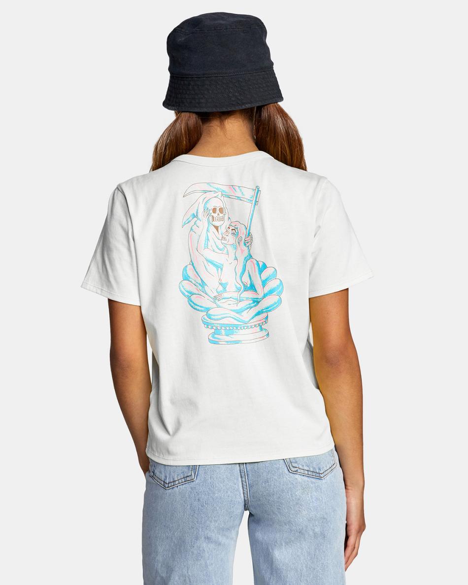 Cloud Rvca LP x KLW Crop Women's T shirt | TUSWZ93139