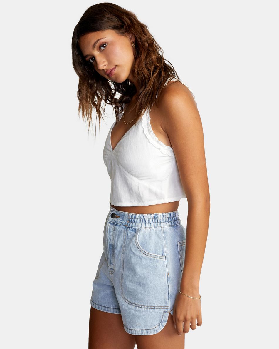 Cloud Rvca Sweetheart Cropped Women's Tanks | BUSSO72211