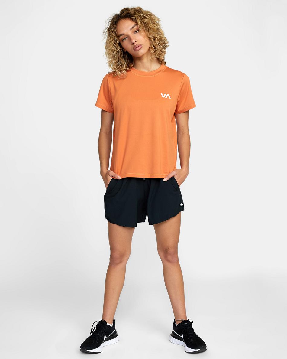 Cocoa Rvca Sport Vent Women's Workout Tops | YUSVQ23410