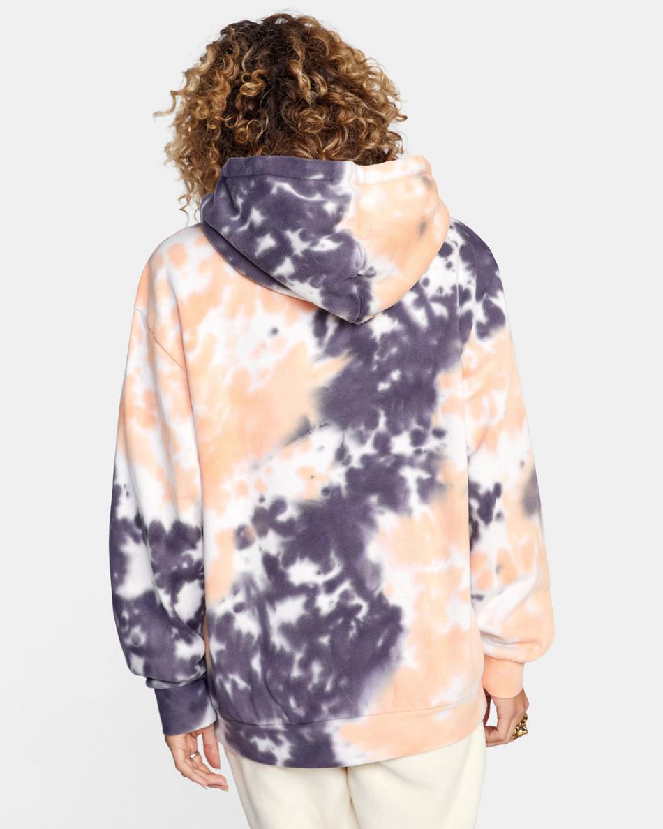 Coral Rvca VA Worldwide Women's Hoodie | USQCS84124