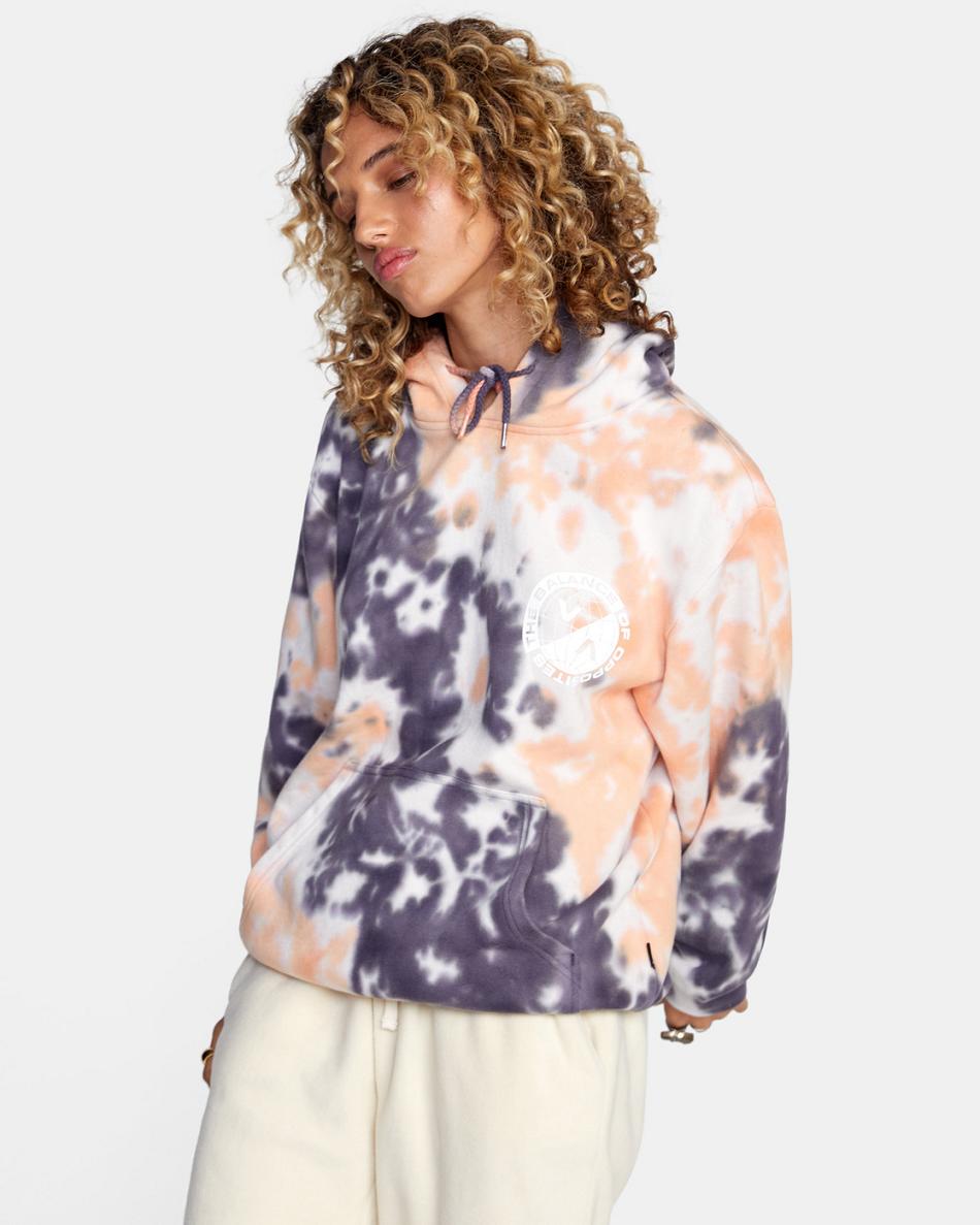 Coral Rvca VA Worldwide Women's Hoodie | USQCS84124