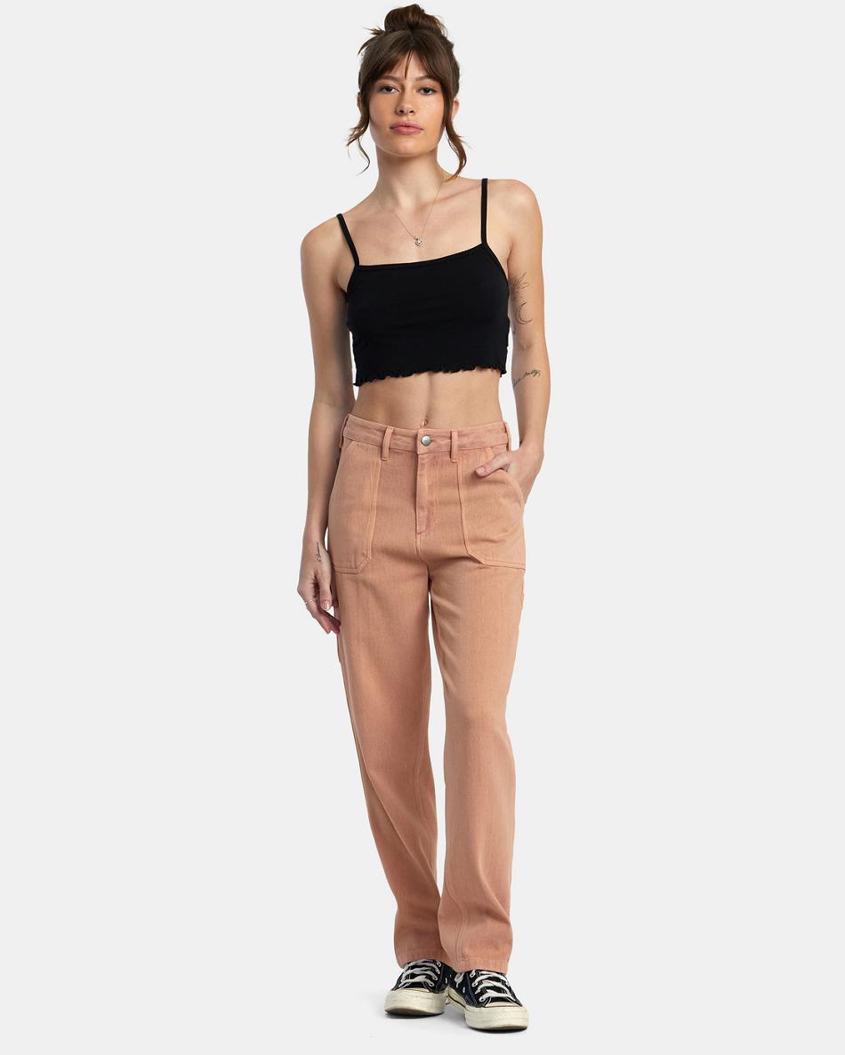 Cork Rvca Recession Collection Women's Pants | USXMI44182