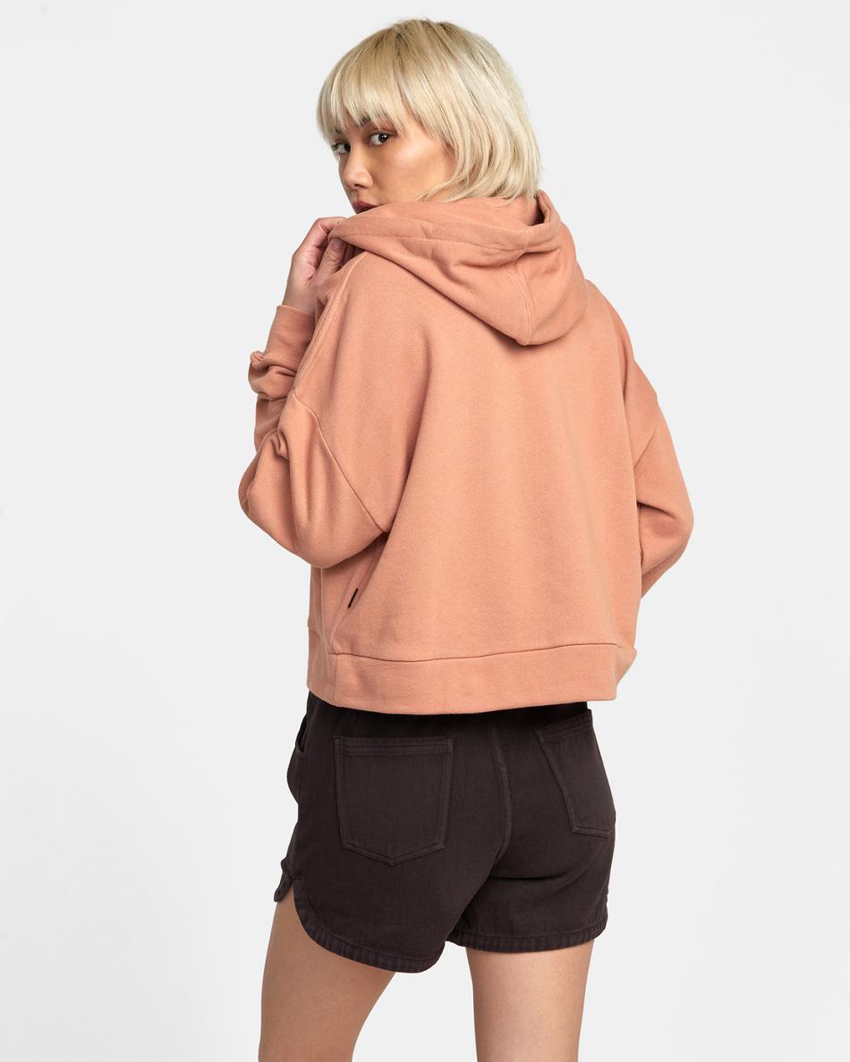 Cork Rvca VA State Of Mind Women's Hoodie | ZUSMJ61292