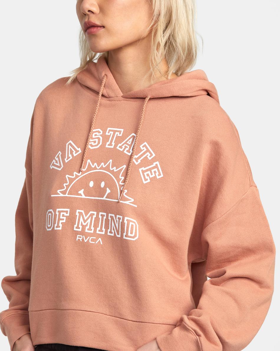 Cork Rvca VA State Of Mind Women's Hoodie | ZUSMJ61292