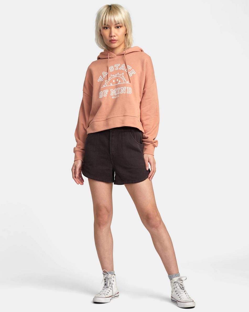 Cork Rvca VA State Of Mind Women's Hoodie | ZUSMJ61292