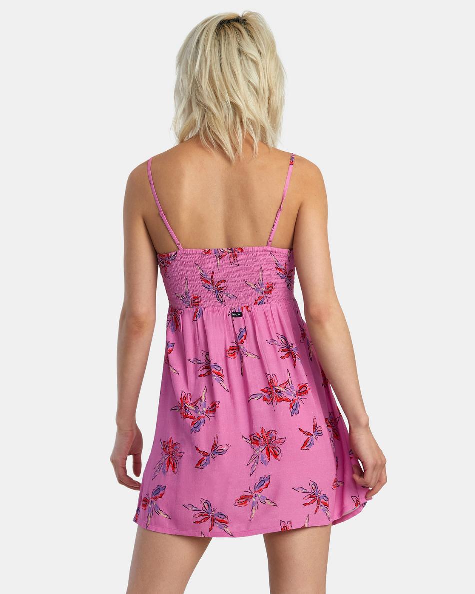 Cyclamen Rvca Hau Treeless Women's Dress | ZUSNQ16145
