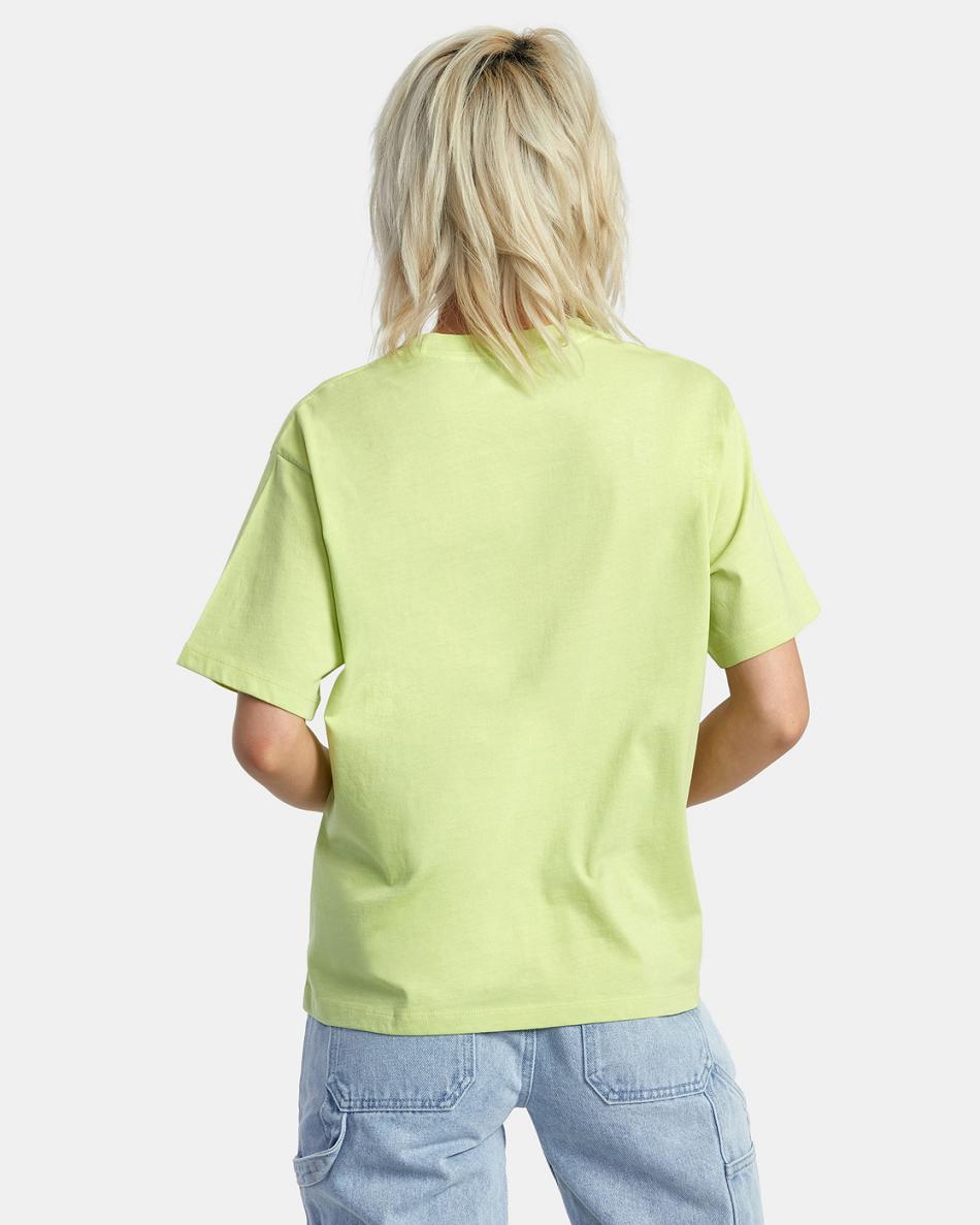 Daiquiri Green Rvca Swirl Anyday Women's T shirt | DUSKV81787