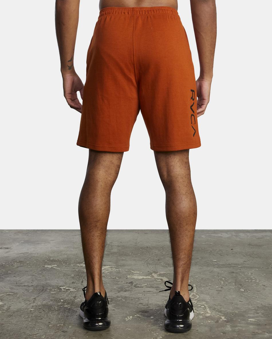 Dark Amber Rvca Sport Elastic IV Men's Running Shorts | USJVR51879