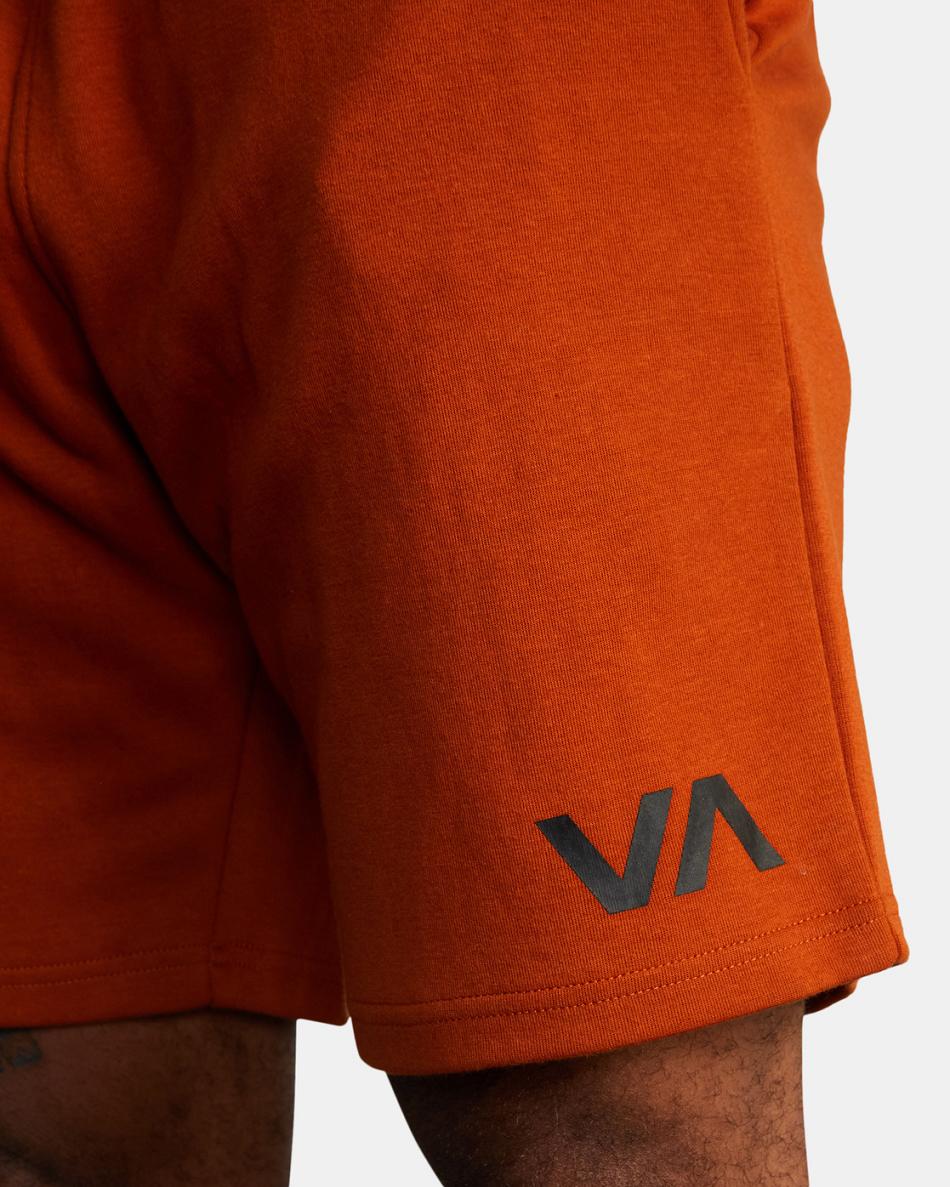Dark Amber Rvca Sport Elastic IV Men's Running Shorts | USJVR51879