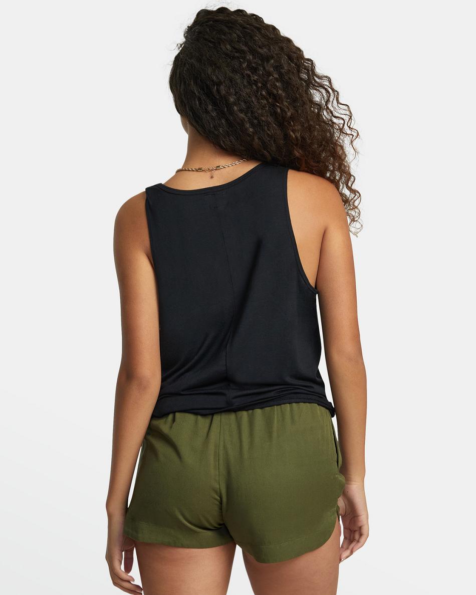 Dark Olive Rvca New Yume Drawcord Women's Skirts | USXMI84466