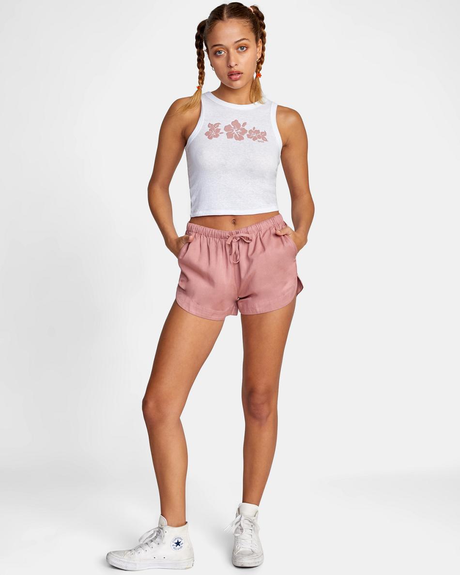 Deep Dusty Rose Rvca New Yume Drawcord Women's Skirts | USDYB76998