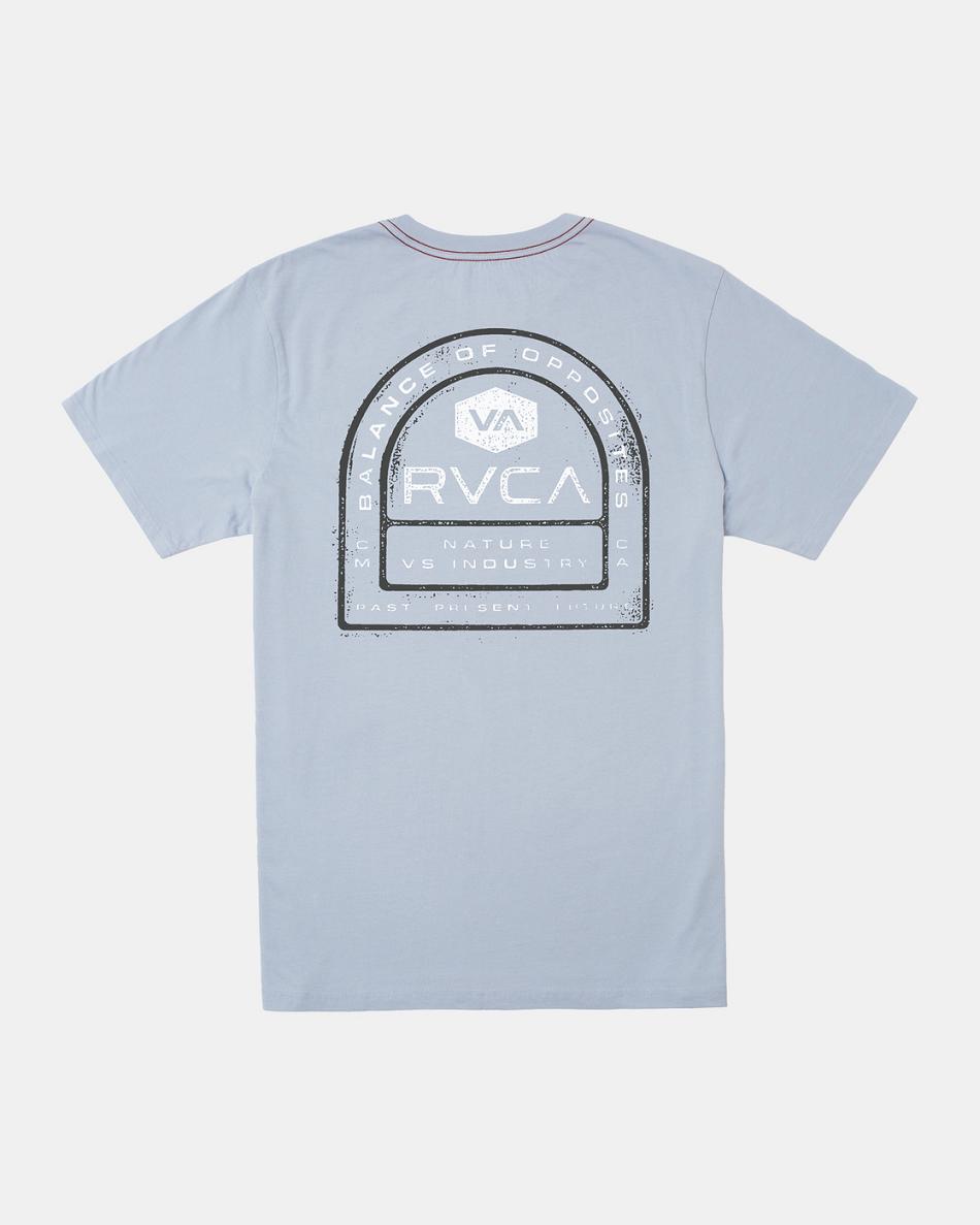 Deja Blue Rvca Tract Tee Men\'s Short Sleeve | XUSBH77847