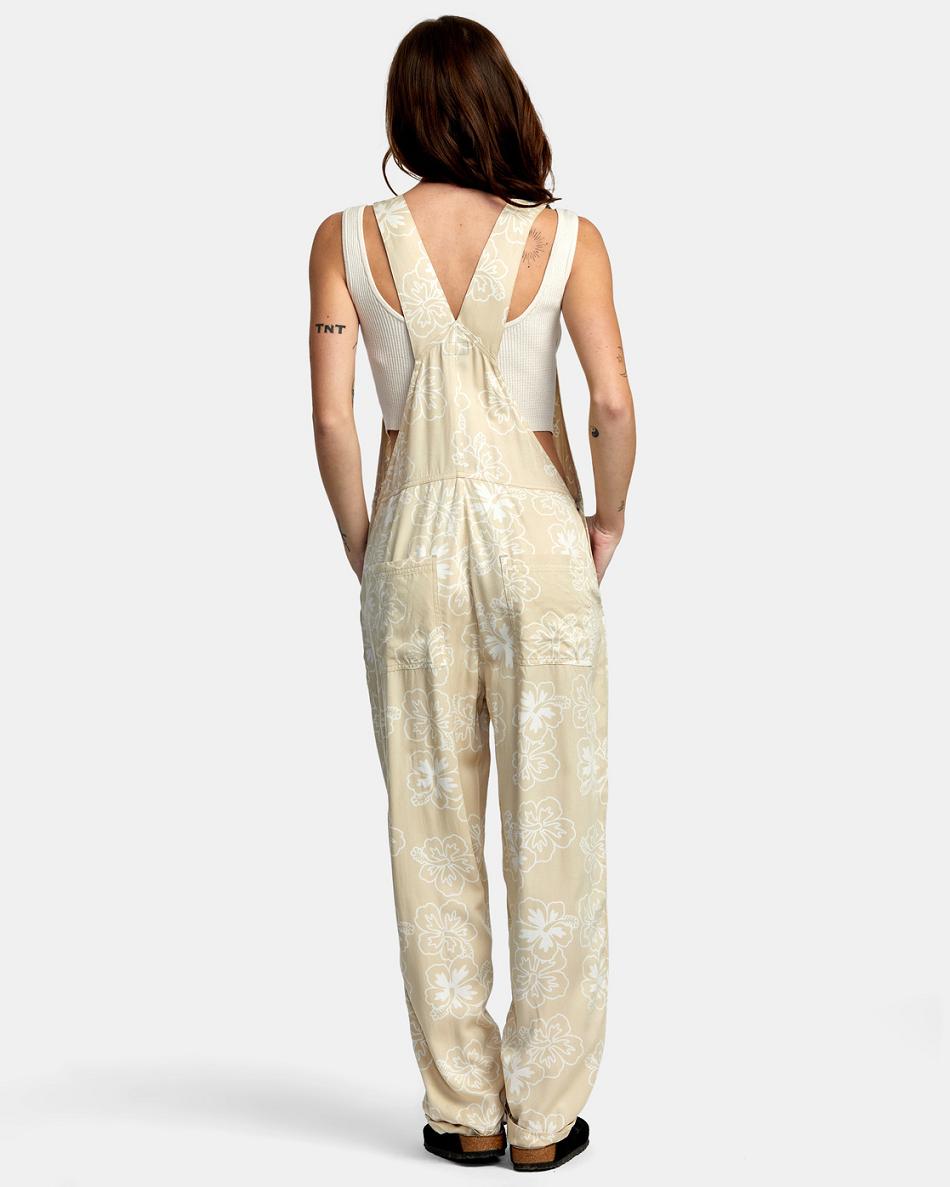 Desert Rvca New Yume Overalls Women's Pants | FUSUI48877
