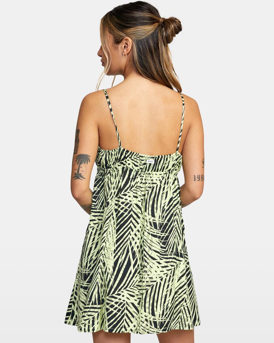 Dust Yellow Rvca Overtime Sun Women's Dress | USNEJ65964