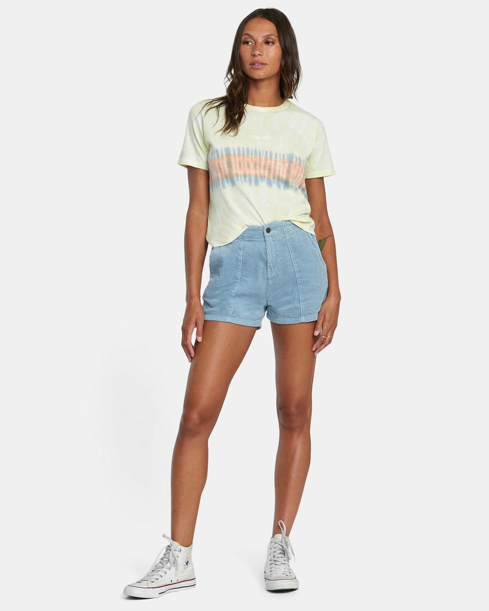 Dusty Blue Rvca Daylight Corduroy Women's Skirts | YUSGT20693