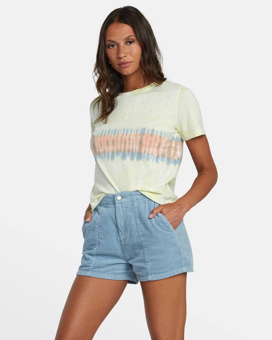 Dusty Blue Rvca Daylight Corduroy Women's Skirts | YUSGT20693