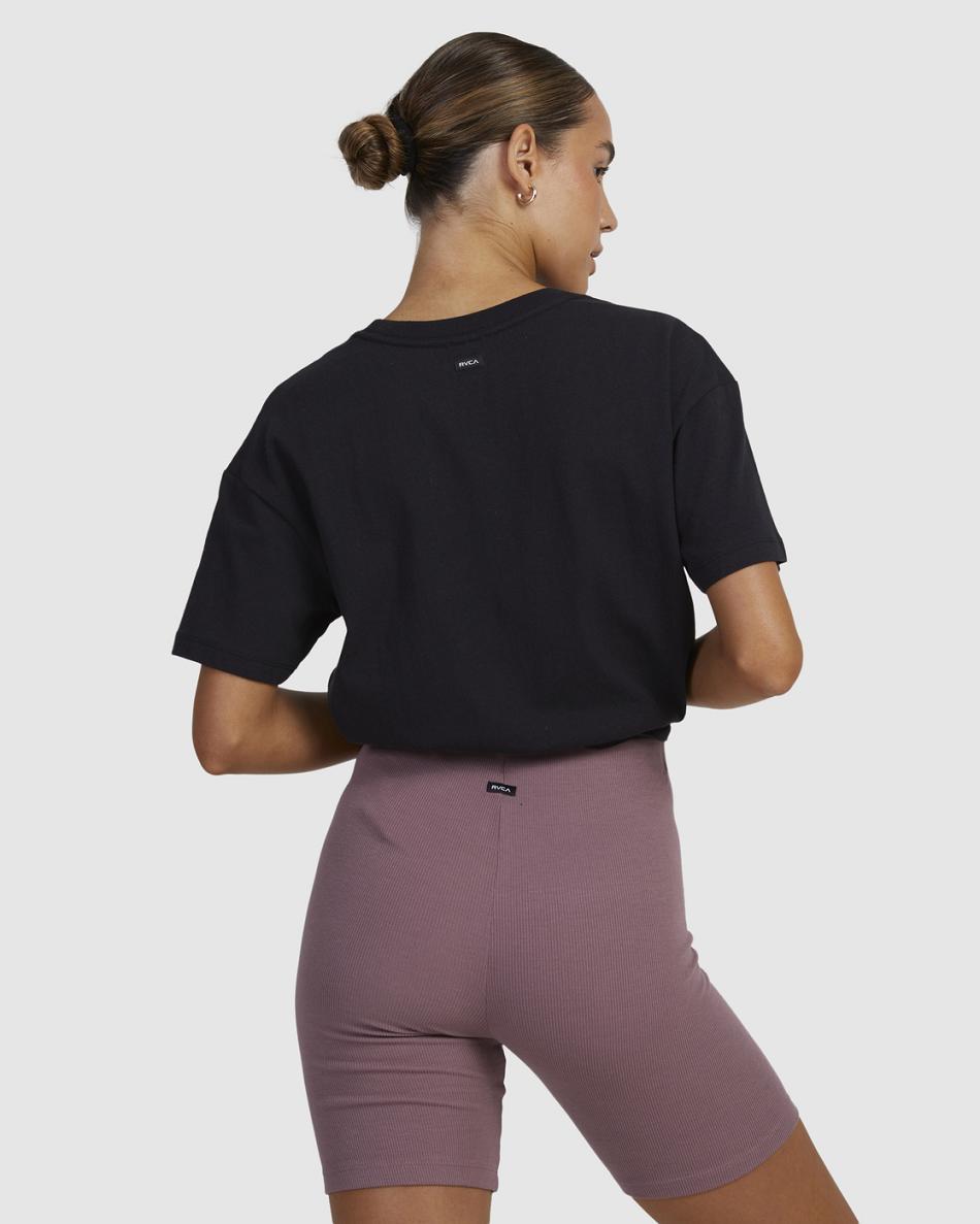 Dusty Grape Rvca Push It Bike Shorts Women's Loungewear | USQCS91200