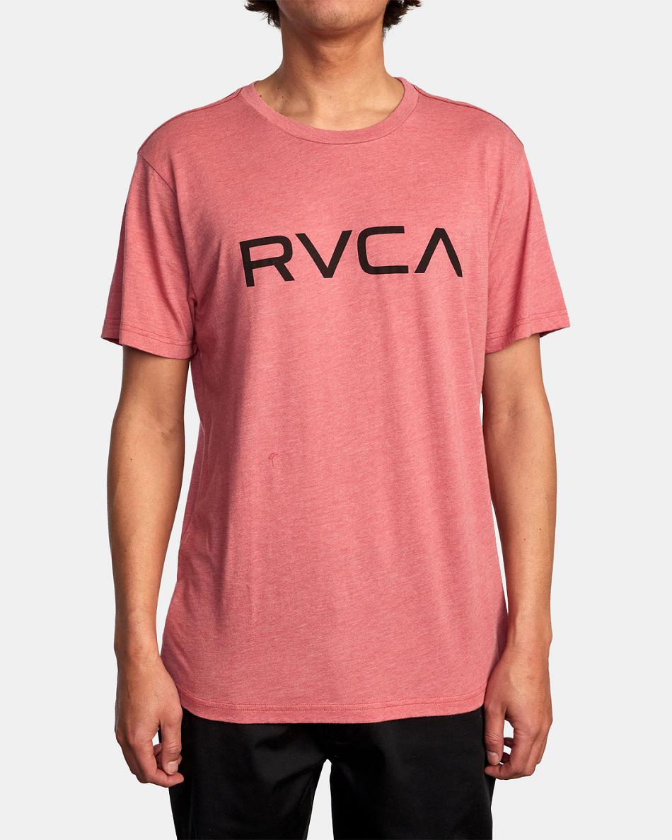 Dusty Pink Rvca Big RVCA Tee Men's Short Sleeve | USJBT87838