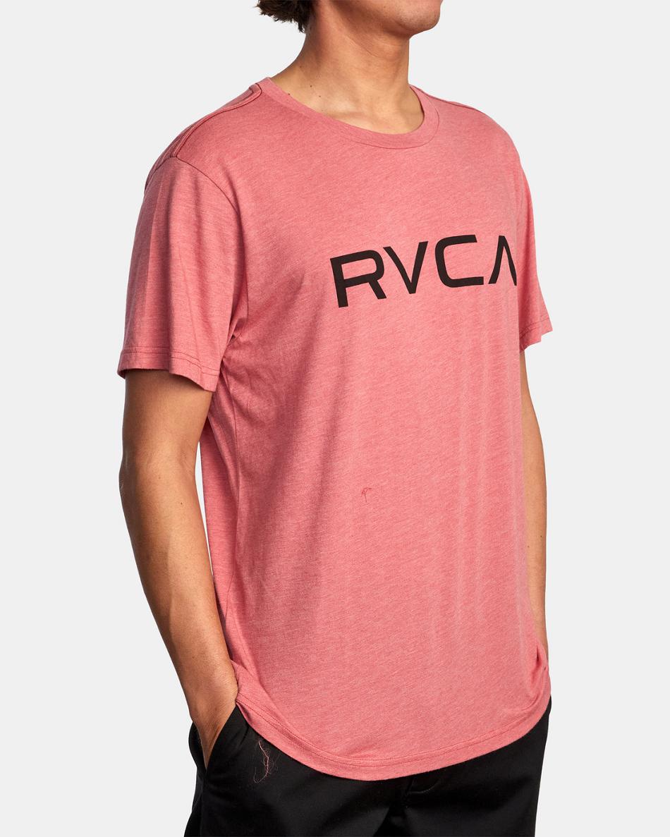 Dusty Pink Rvca Big RVCA Tee Men's Short Sleeve | USJBT87838