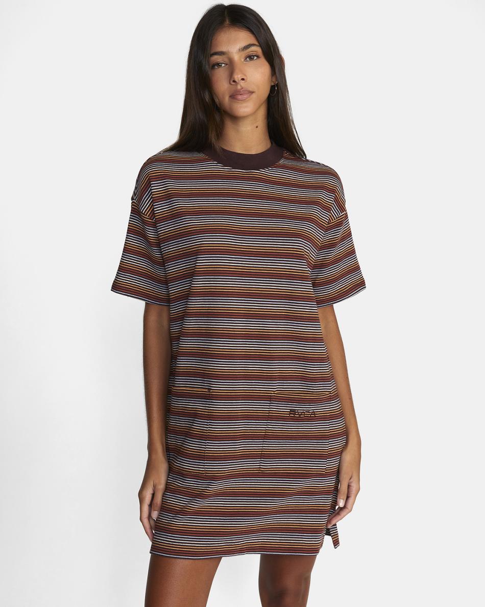 Espresso Rvca Parker Women\'s Dress | USDFL57219