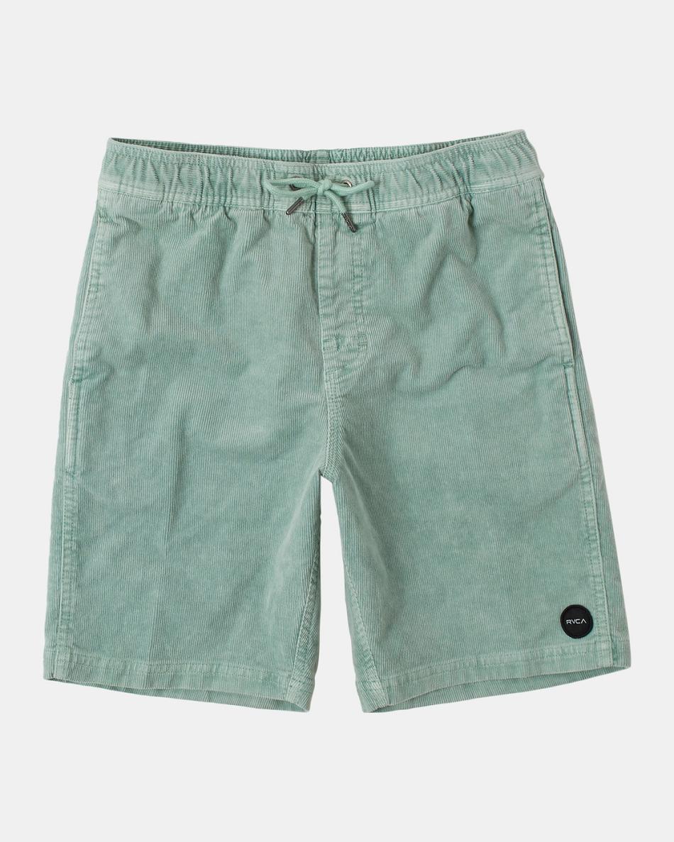 Green Haze Rvca Escape Corduroy 16 Boys\' Shorts | USEAH34653