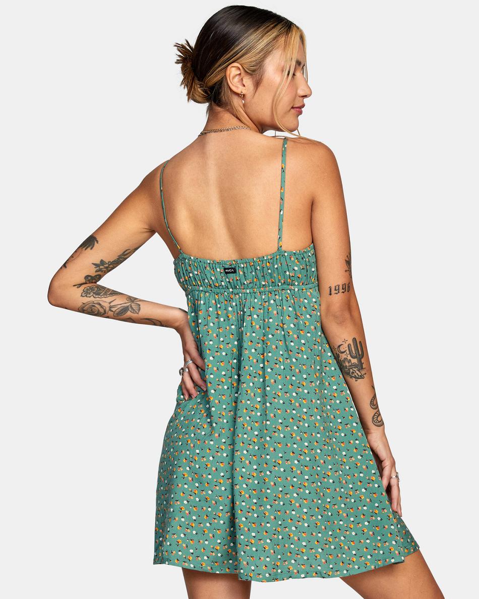 Green Ivy Rvca Overtime Sun Women's Dress | USJBT99823