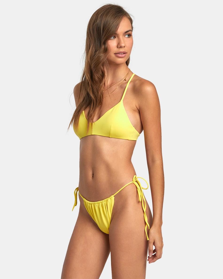 Guava Rvca Solid Tie Skimpy Women's Bikini Bottoms | USJBT99943