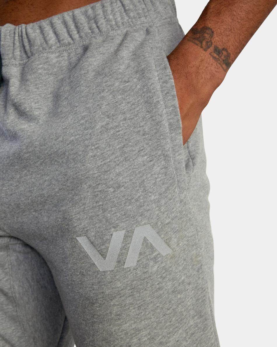 Heather Grey Rvca SWIFT SWEATPANT Men's Pants | USJVR35182