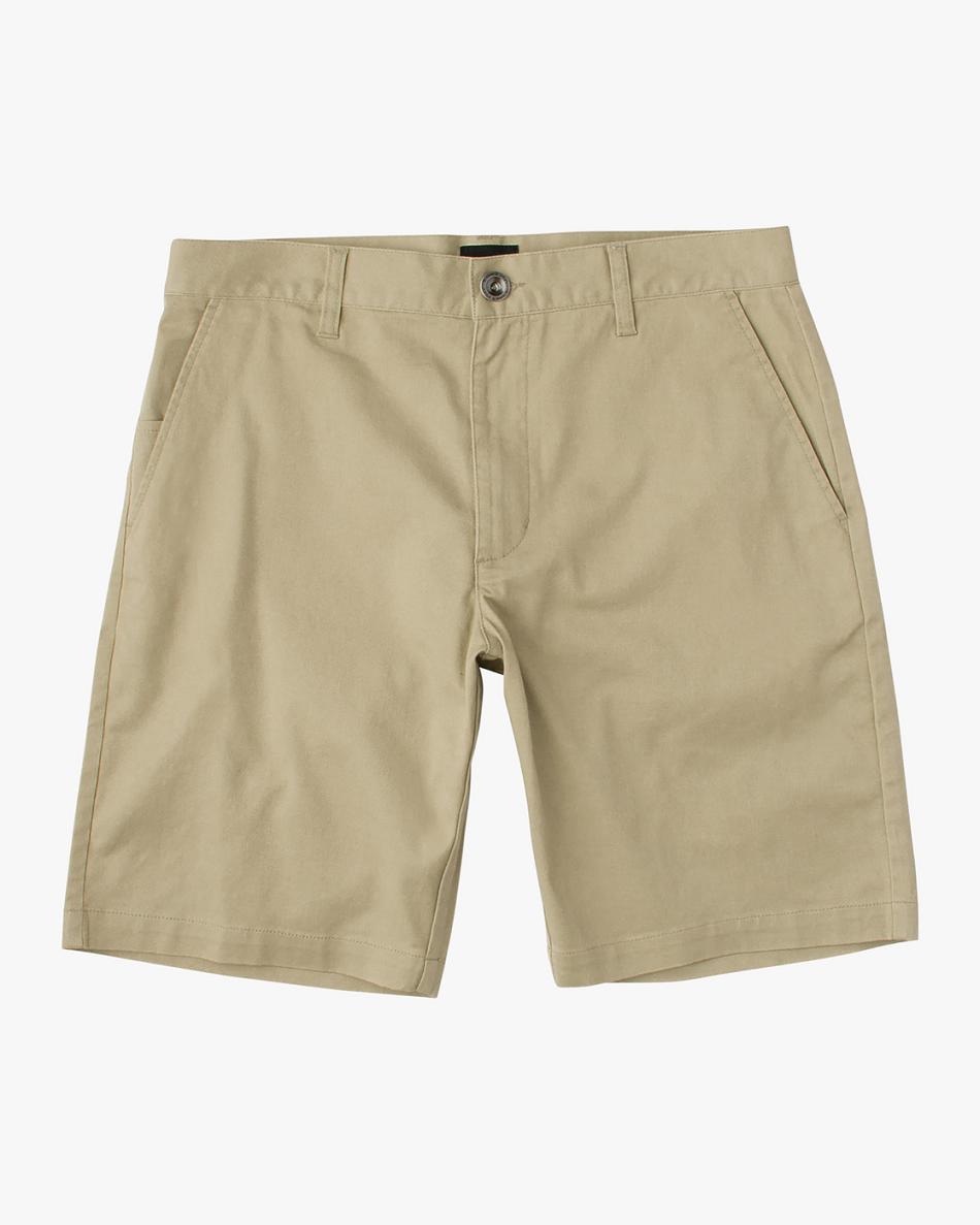 Khaki Rvca Boys Weekday Stretch Boys\' Shorts | AUSDF80561