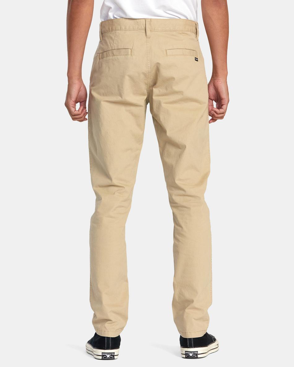 Khaki Rvca Daggers Chino Men's Pants | LUSTR63233